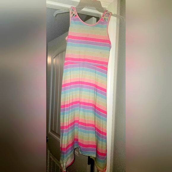 The Children's Place Colorful Striped Dress M 7/8 - Picture 1 of 2
